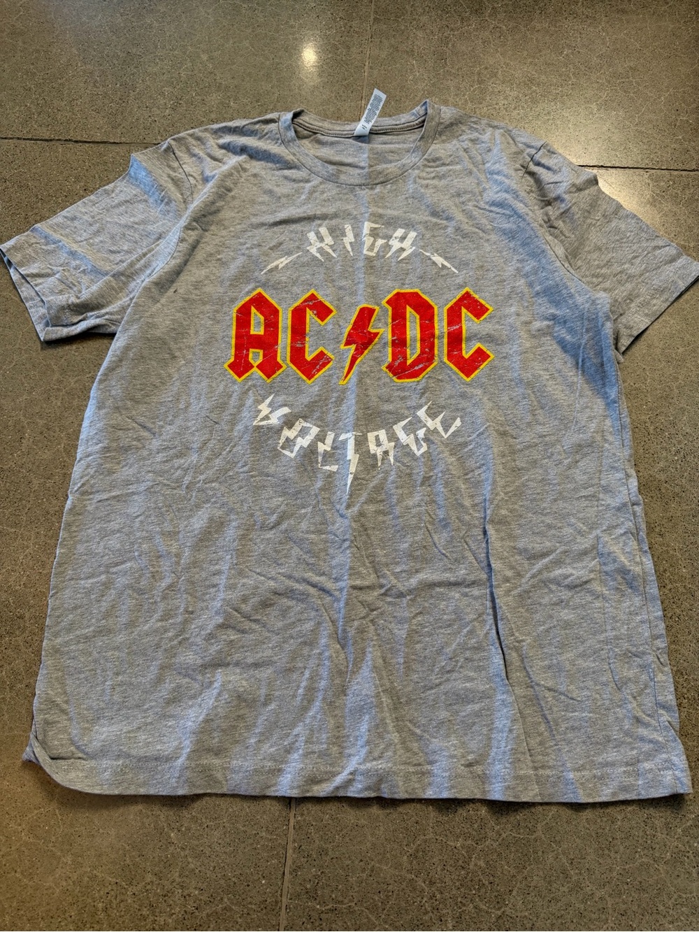 Bella Canvas Gray AC/DC Graphic Short Sleeve Tee